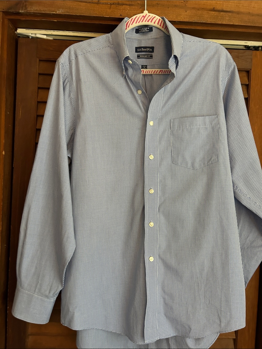 G.H. Bass & Co. Light Blue Micro-Check Dress Shirt